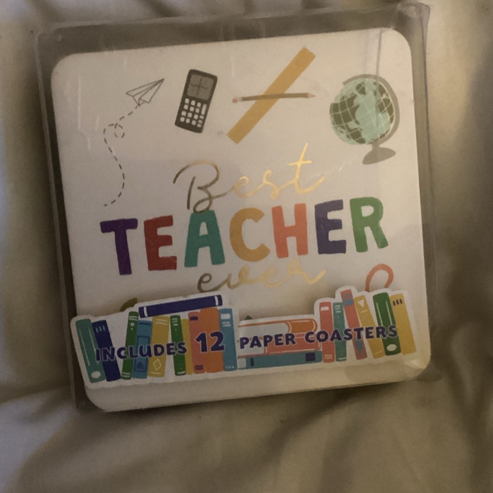 Colorful Teacher Coasters Set
